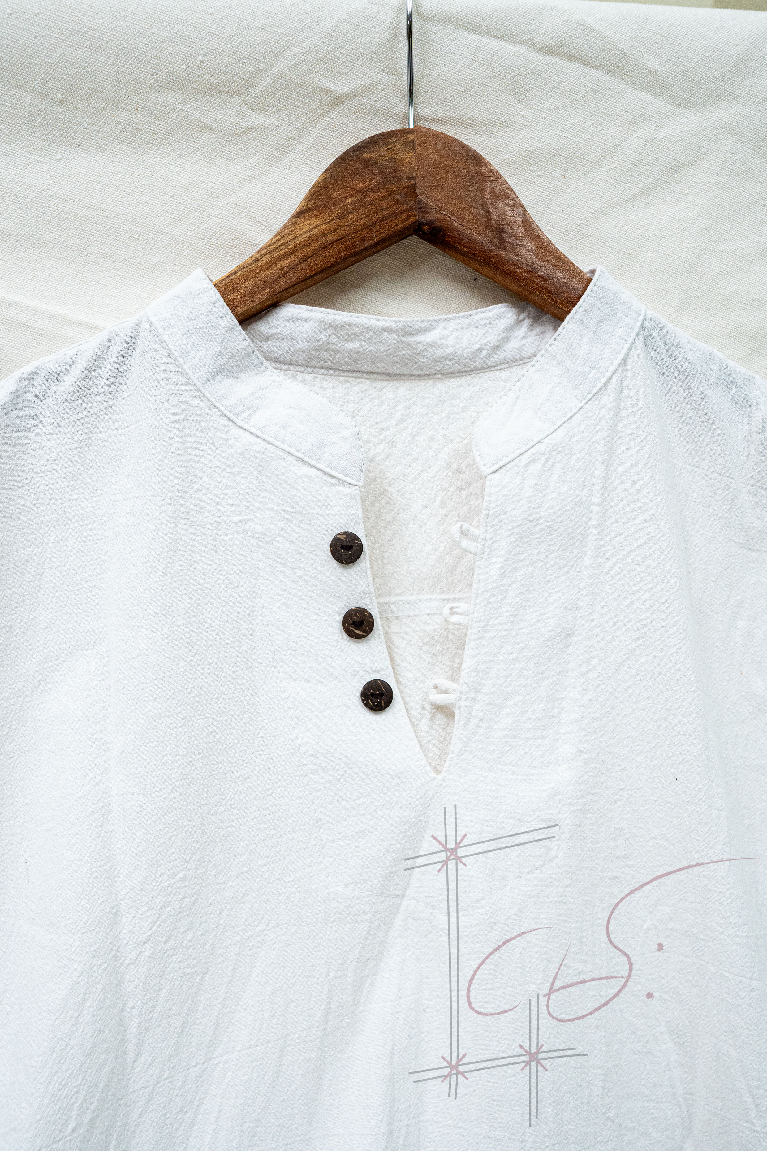Collarless Shirt